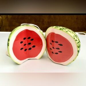 Watermelon Ceramic Salt and Pepper Shakers